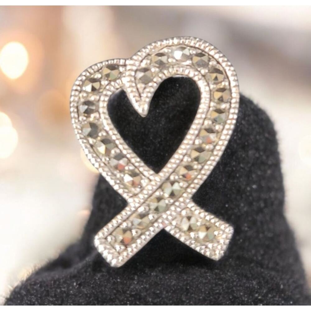 925 Heart Shaped Earring Preowned
